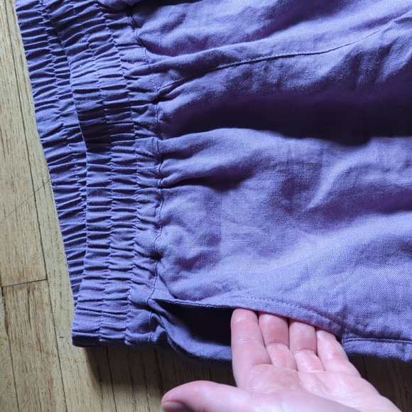 Loose Linen Pants, Dusty Lavender, Women's Size M/L - Picture 2 of 16